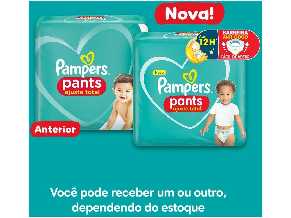 Fralda Calça Pampers Ajuste Total Tam. XG 11 a 15Kg 2 Pacotes com 66 Unidades Cada