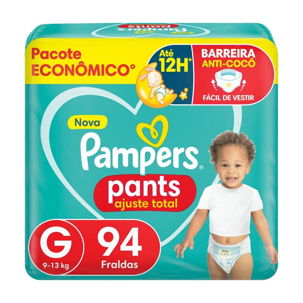 Fralda Calça Pampers Pants Ajuste Total Tam. G 9 a 13kg 94 Unidades