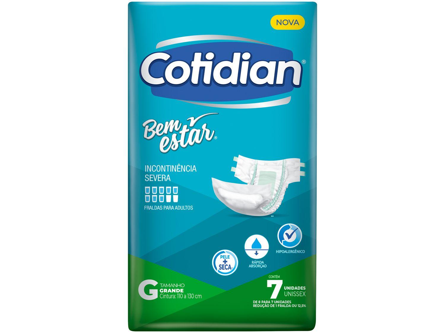 Fralda Geriátrica Cotidian Embalagem Econômica
