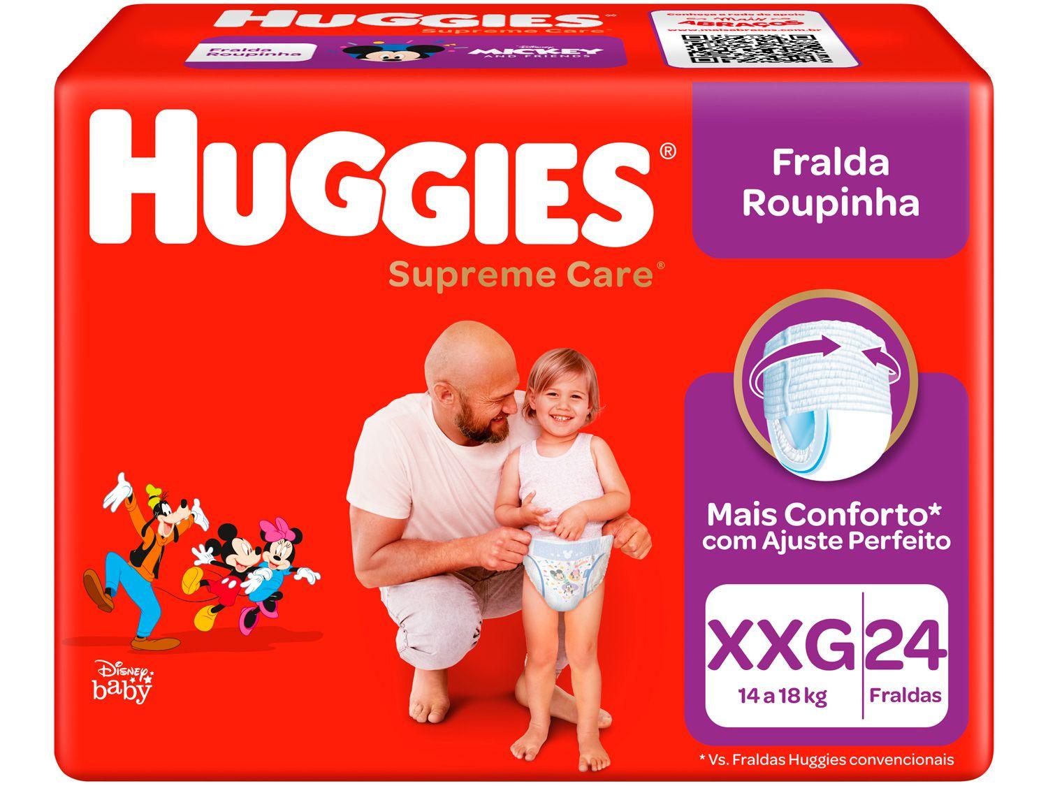 Fralda Huggies Supreme Care - Roupinha Tam. XXG + 14kg 24 Unidades ...