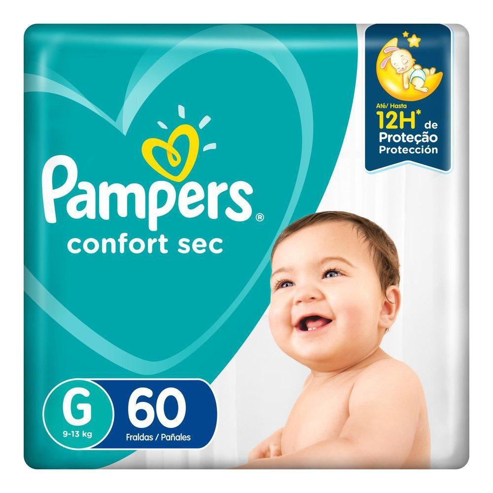 Fralda pampers confort sec super tamanho g 60 unidades Fralda