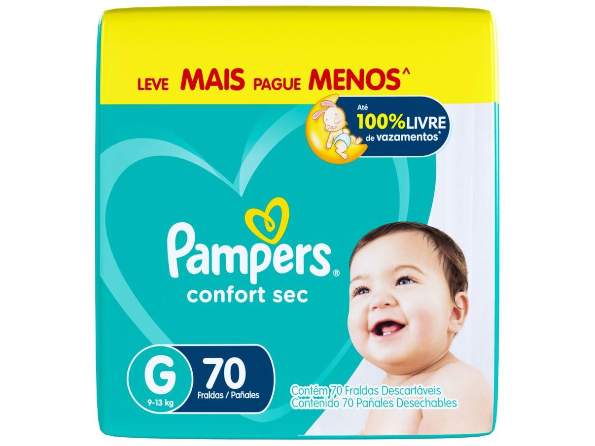 Fralda Pampers Confort Sec Tam. G 9 a 13kg