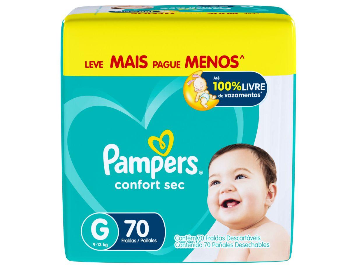 Fralda Pampers Confort Sec Tam. G 9 a 13kg