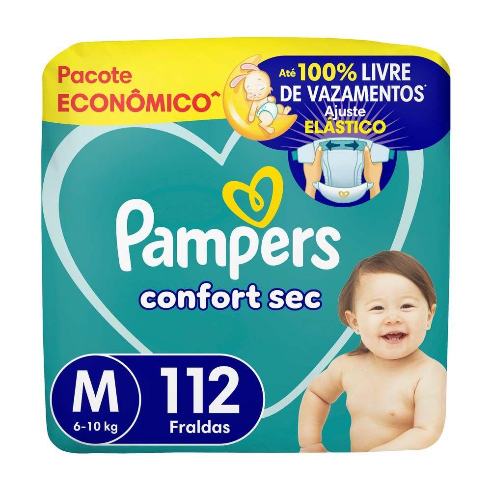 Fralda Pampers ConfortSec Tam. M 6 a 10Kg 112 Unidades