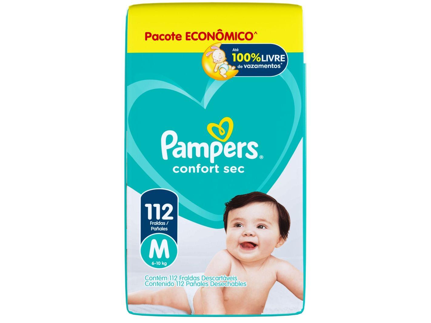 Fralda Pampers ConfortSec Tam. M 6 a 10Kg 112 Unidades