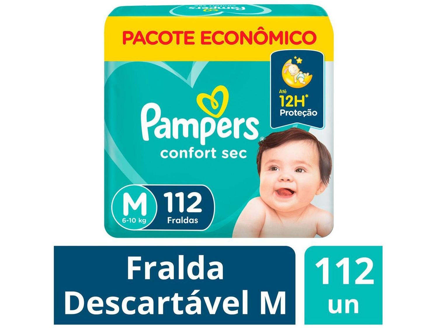 Fralda Pampers ConfortSec Tam. M 6 a 10Kg 112 Unidades