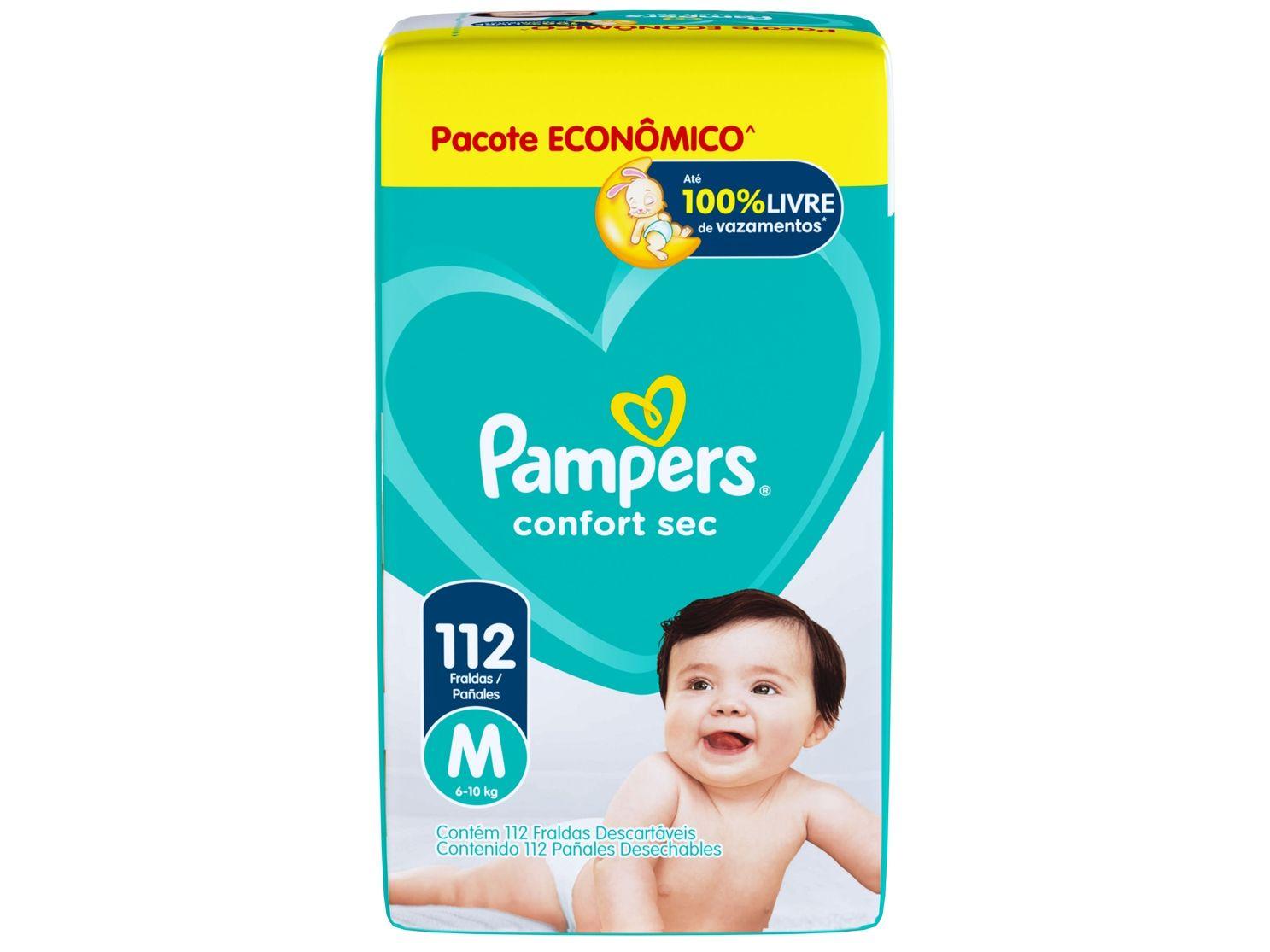 Fralda Pampers ConfortSec Tam. M 6 a 10Kg 112 Unidades