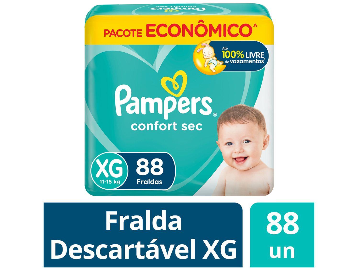 Fralda Pampers ConfortSec Tam. XG 11 a 15Kg 88 Unidades