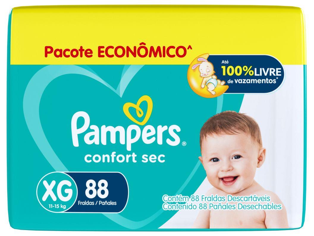 Fralda Pampers ConfortSec Tam. XG 11 a 15Kg 88 Unidades
