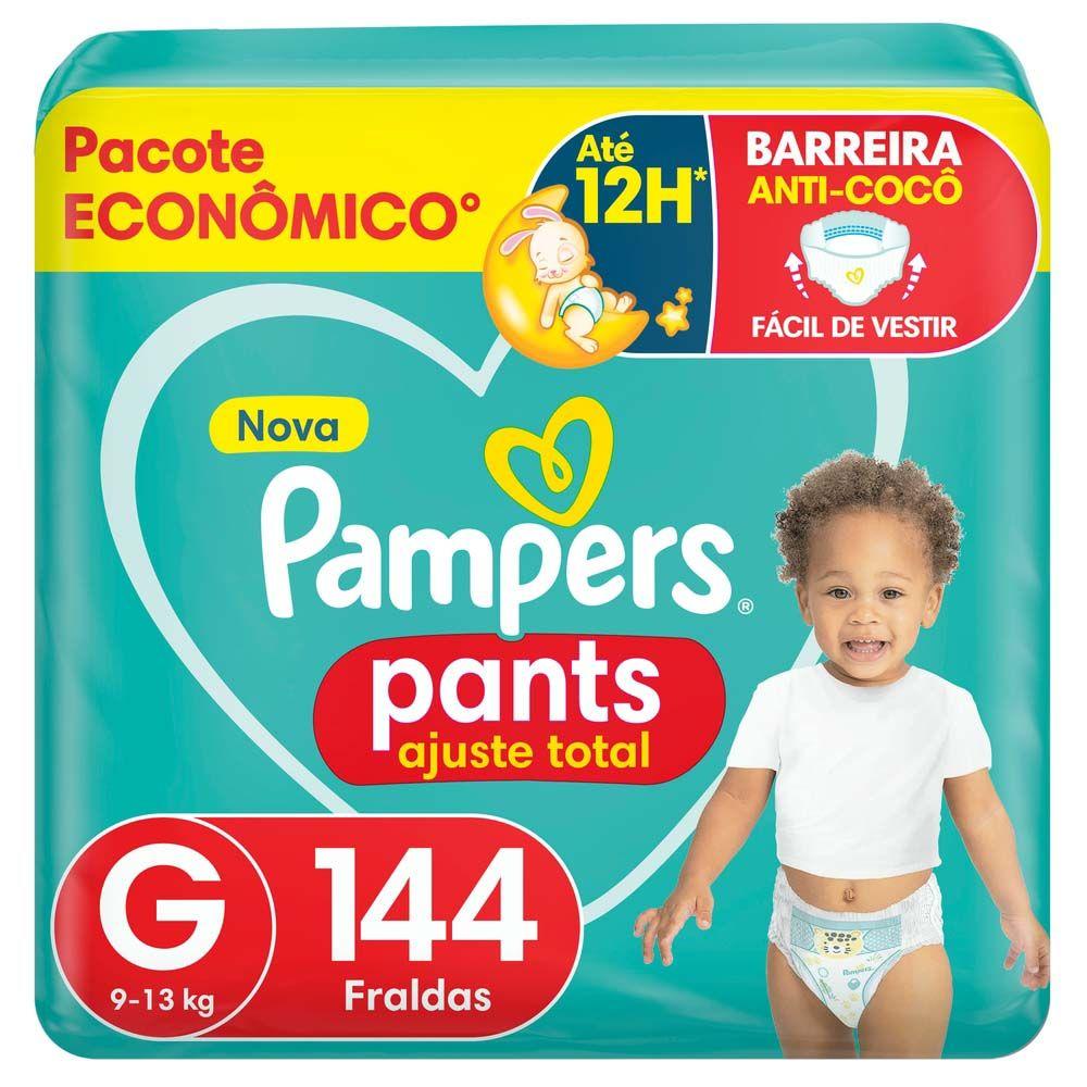 Fralda Pampers Pants Ajuste Total Tamanho G (9-13Kg) 144 Unidades