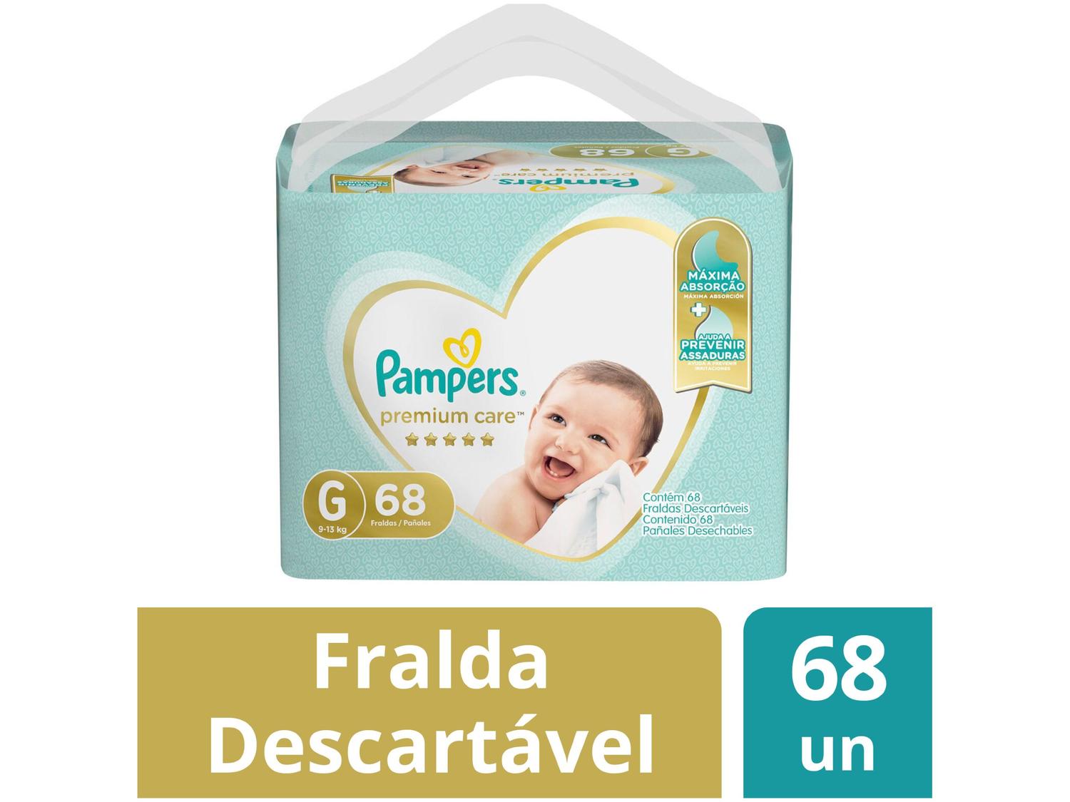 Fralda Pampers Premium Care G
