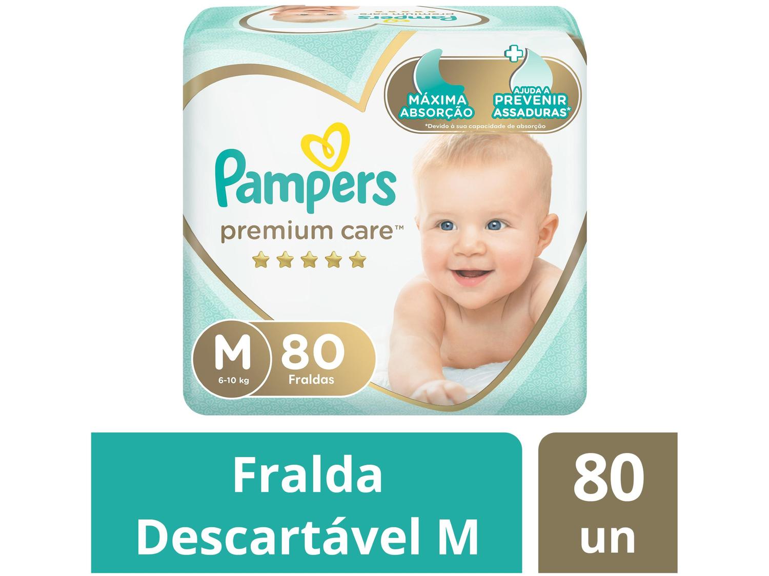 Fralda Pampers Premium Care M