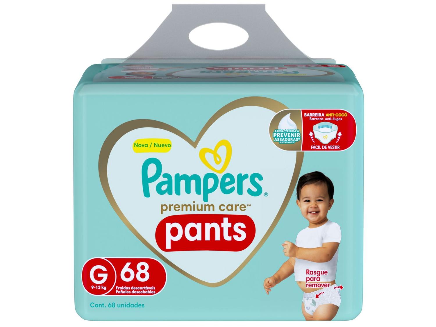 Fralda Pampers Premium Care Pants Calça Tam. G