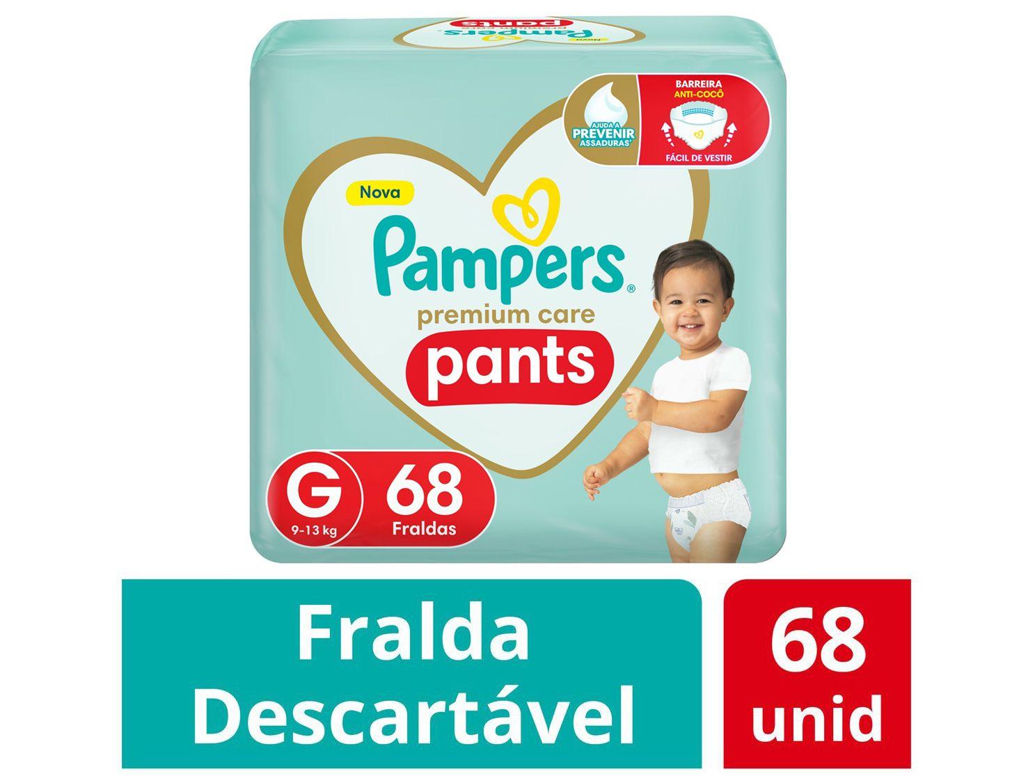 Fralda Pampers Premium Care Pants Calça Tam. G