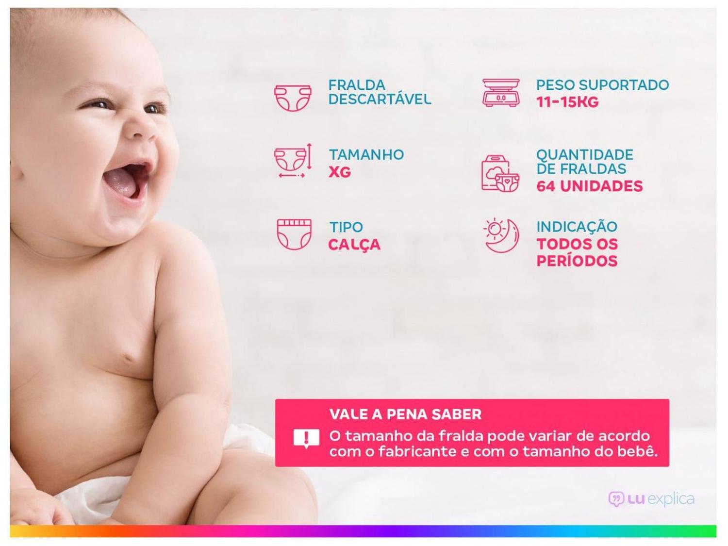 Fralda Pampers Premium Care Pants Calça Tam. XG