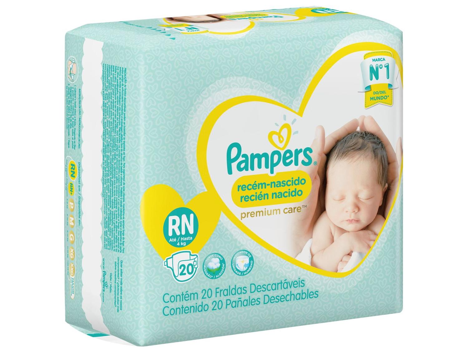 Fralda Pampers Premium Care RN