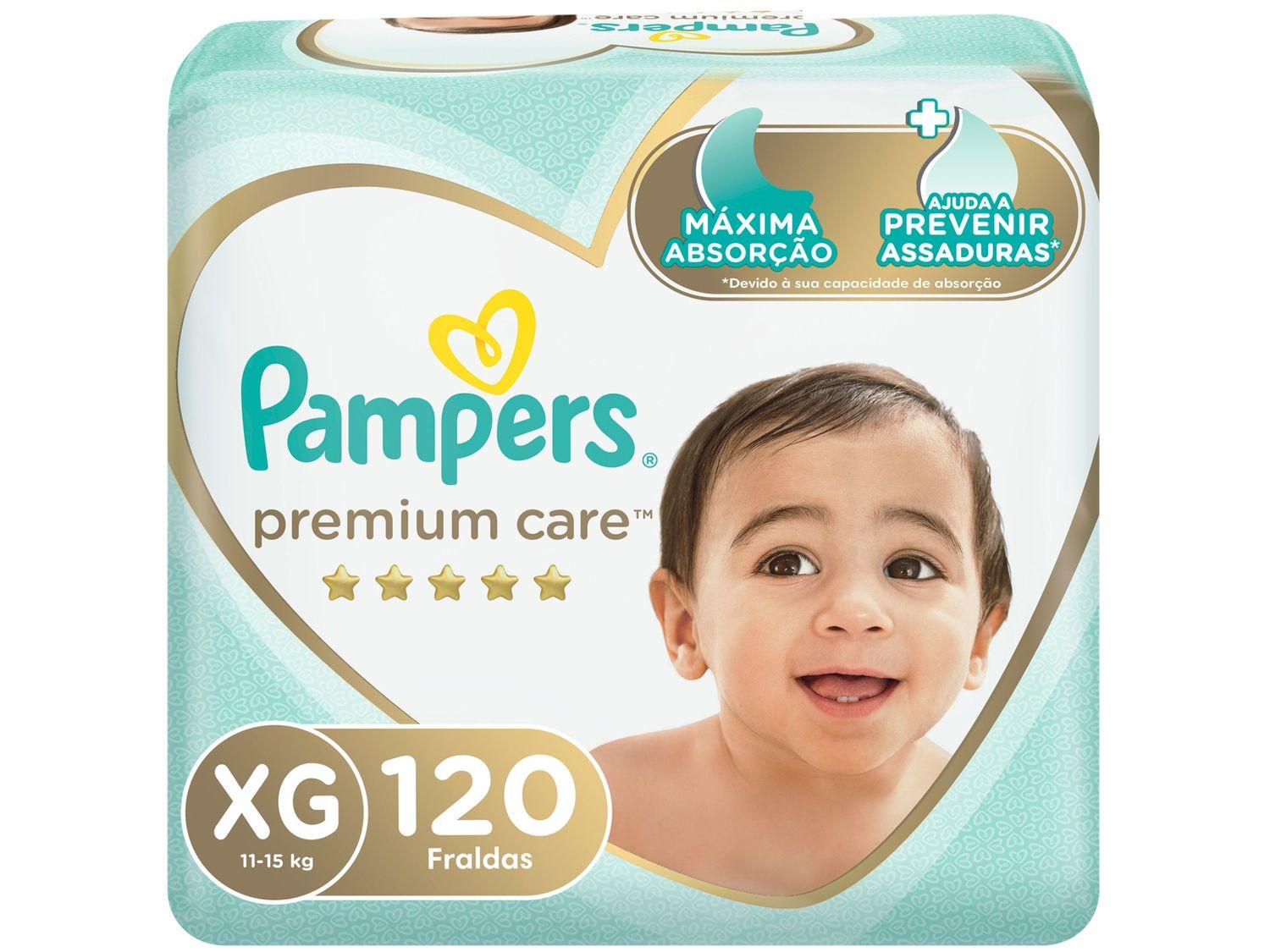 Fralda Pampers Premium Care Tam XG 11 a 15kg 120 Unidades