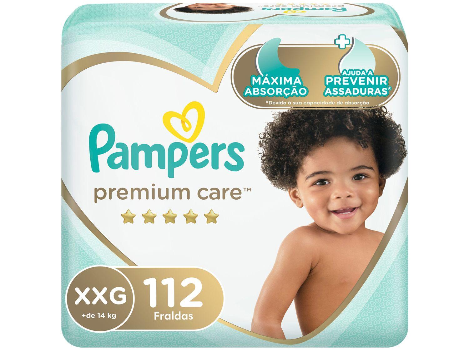Fralda Pampers Premium Care Tam XXG 14 a 18kg 122 Unidades