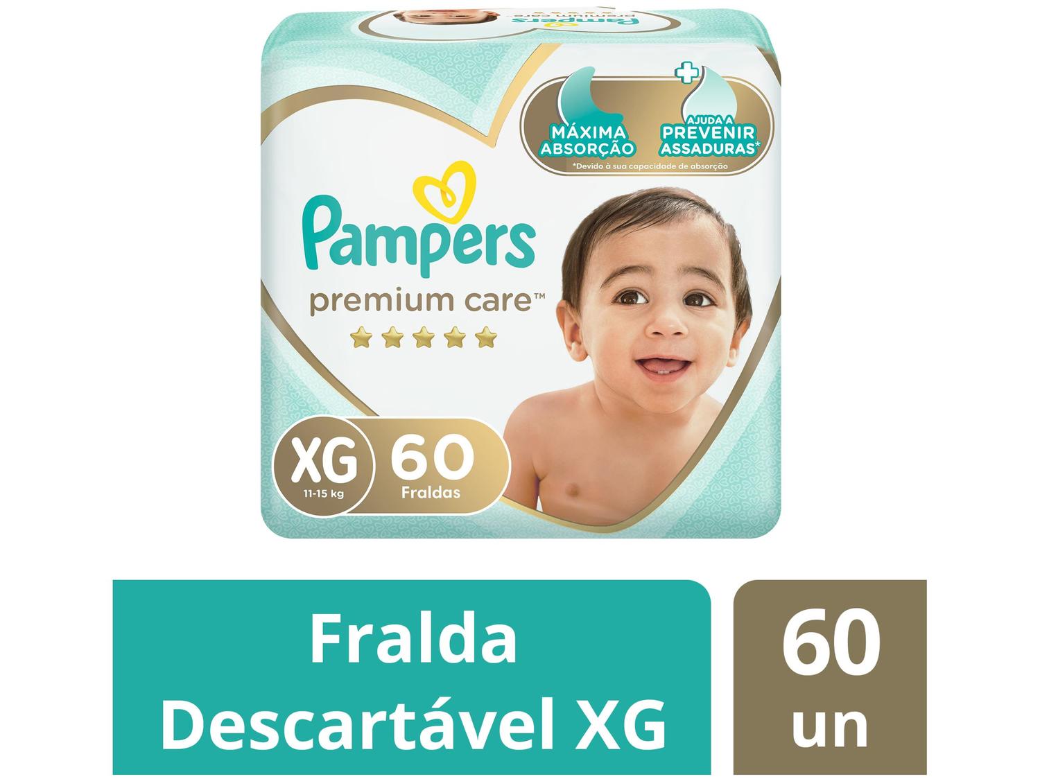 Fralda Pampers Premium Care XG 11 a 15kg