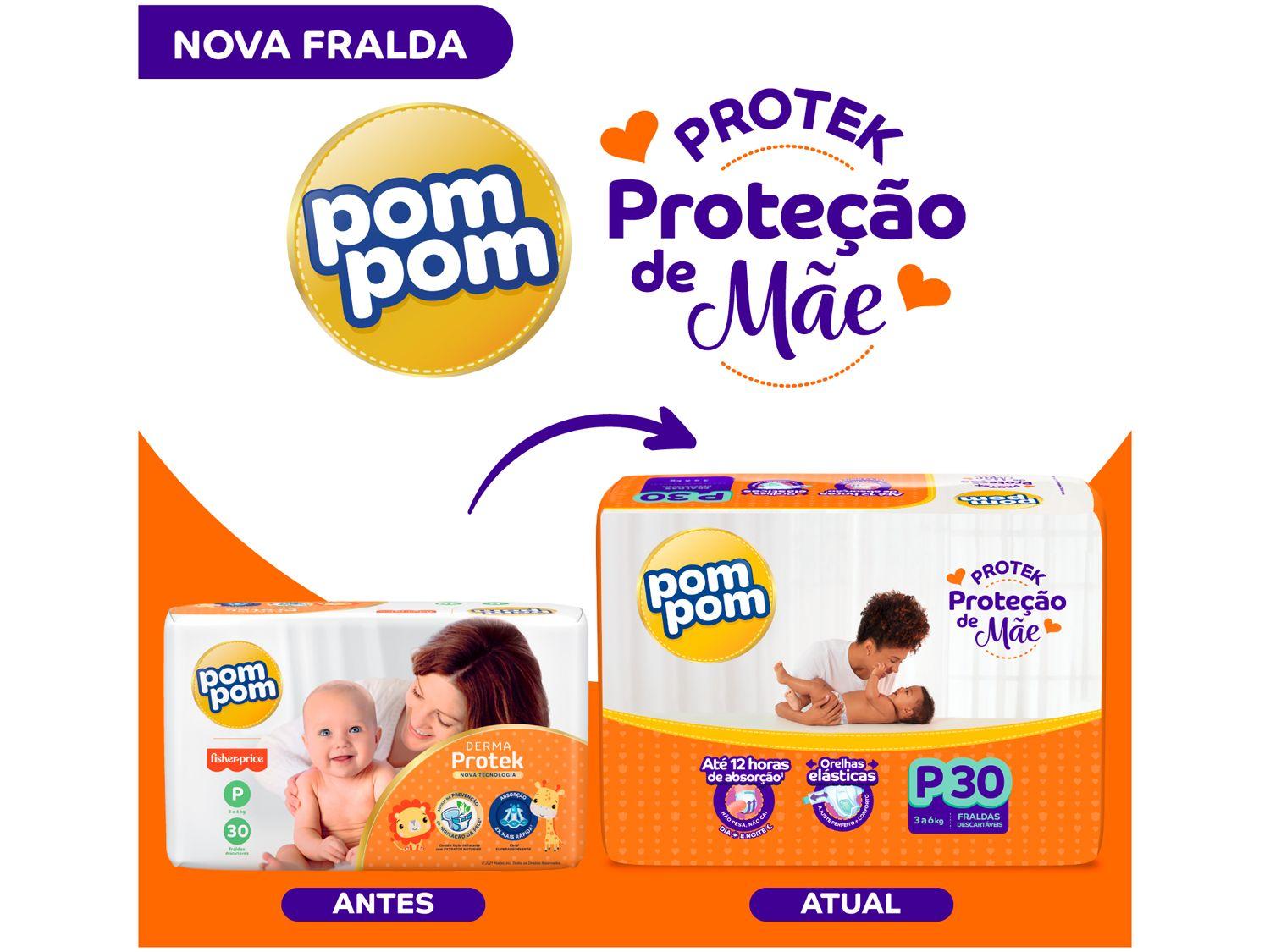 Fralda Pom Pom, embalagem aberta