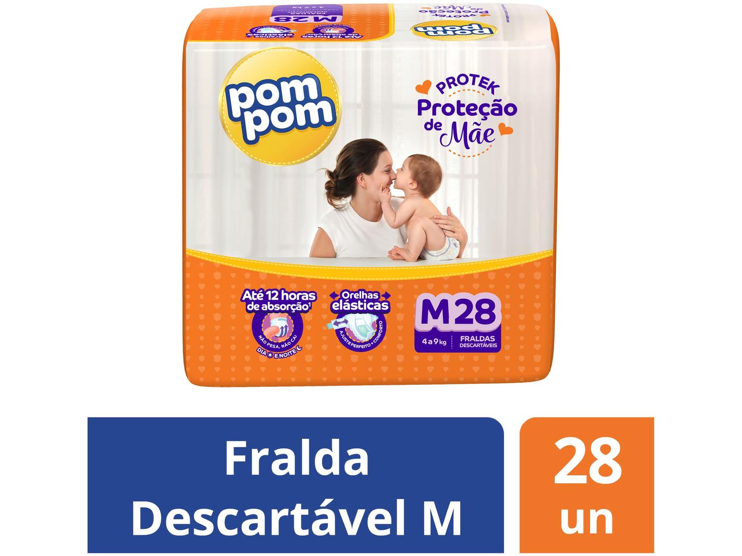 Fralda Pom Pom Protek Proteção de Mãe Jumbo