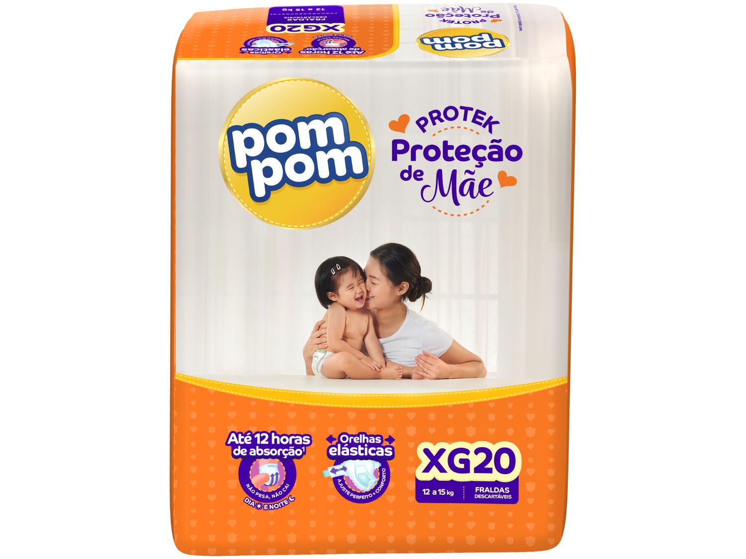 Fralda Pom Pom Protek Proteção de Mãe Jumbo