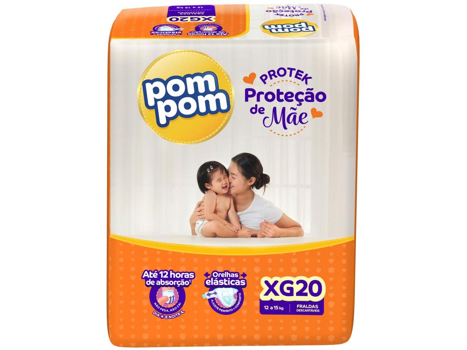Fralda Pom Pom Protek Proteção de Mãe Jumbo