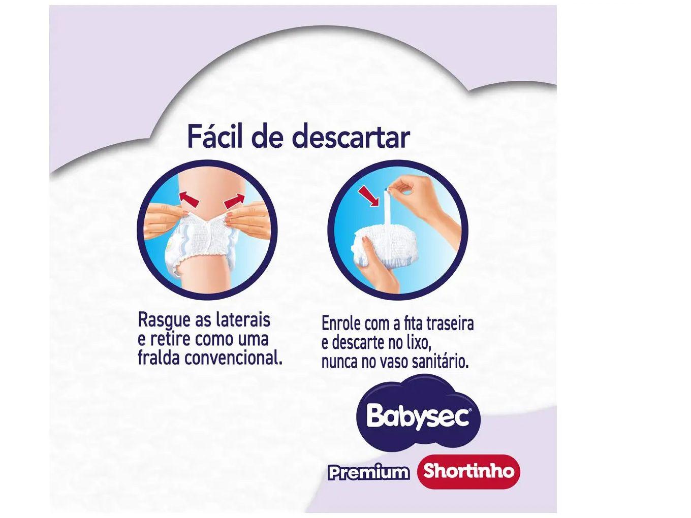 Fralda Shortinho BabySec Premium Galinha Pintadinha G 8,5 a 12kg 48 Unidades