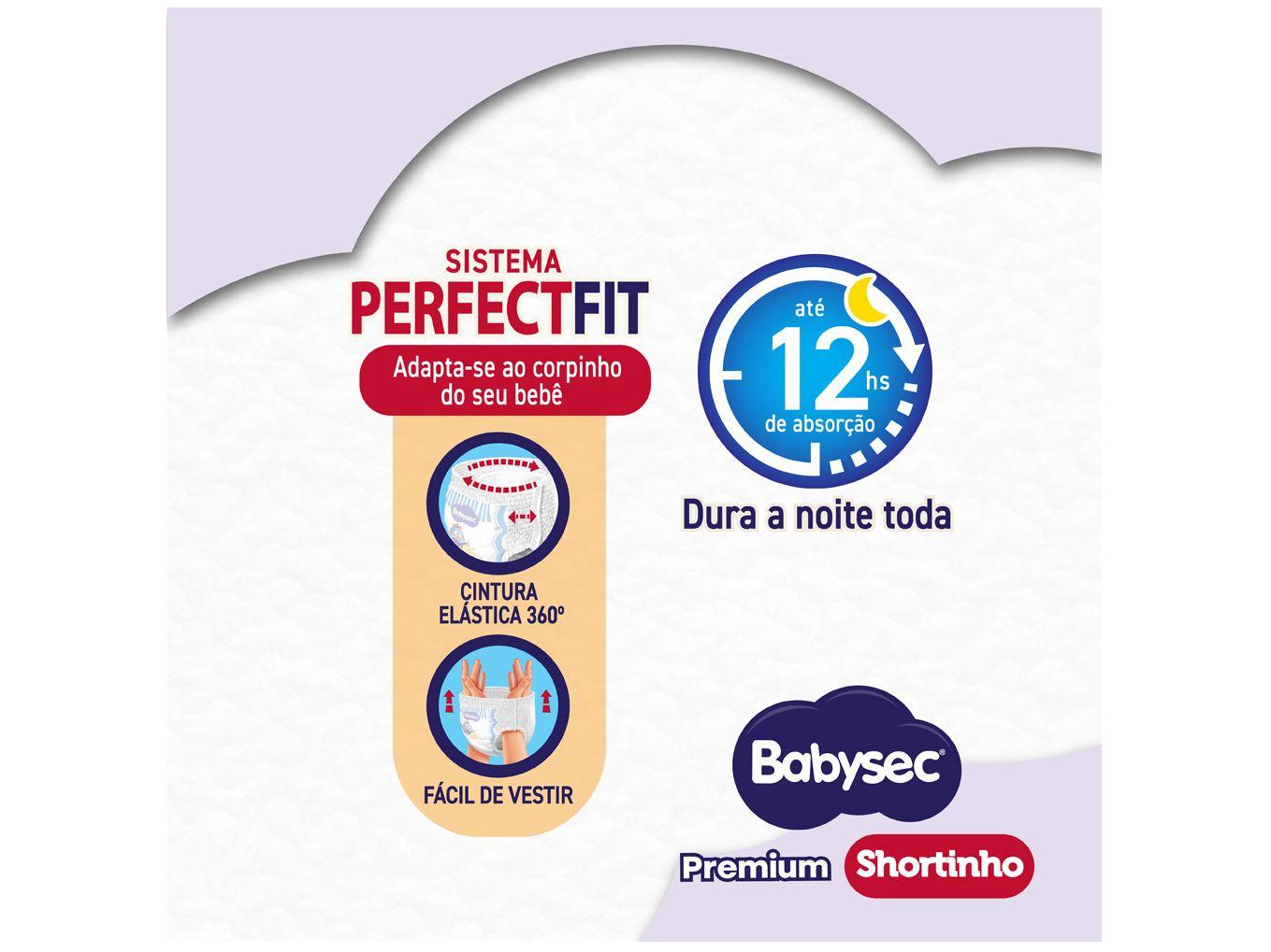 Fralda Shortinho Babysec Premium Hiper XG 11 a 14kg 42 Unidades