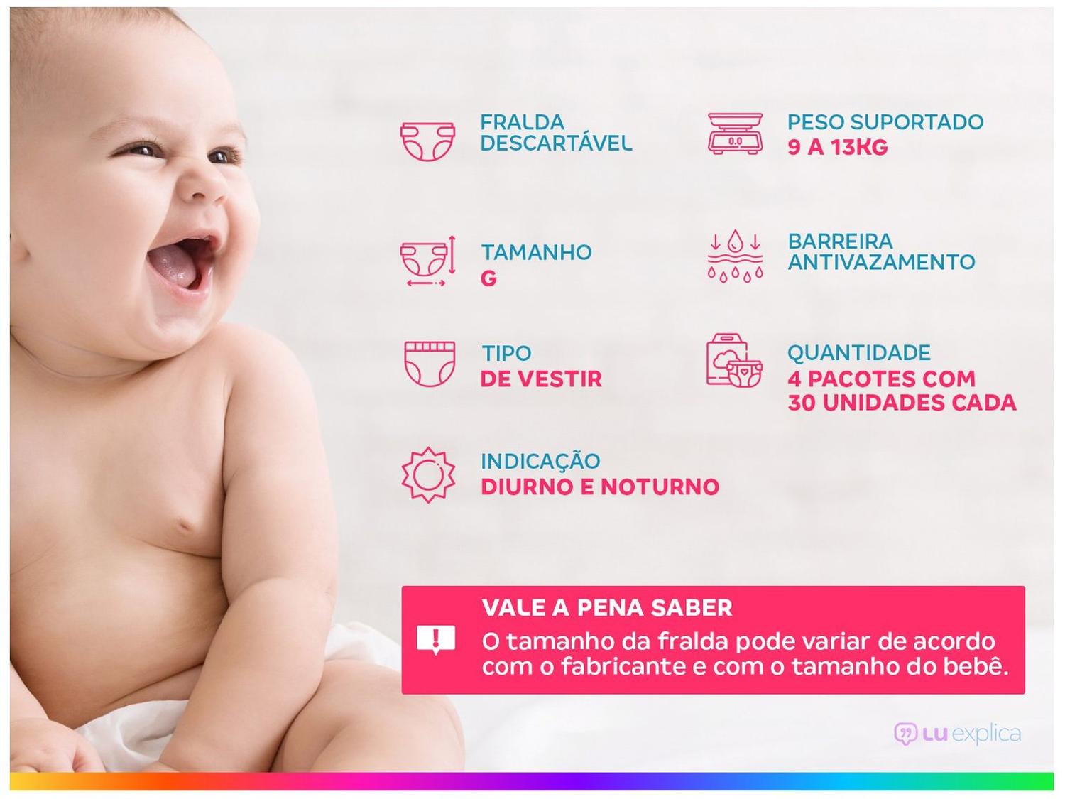 Fralda Shortinho Pom Pom Tam. G