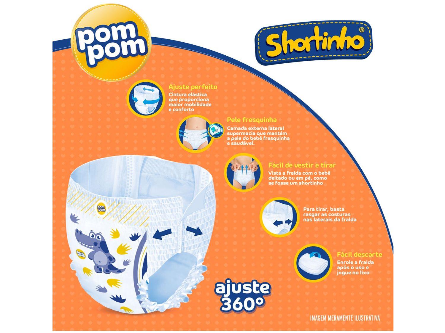 Fralda Shortinho Pom Pom Tam. G