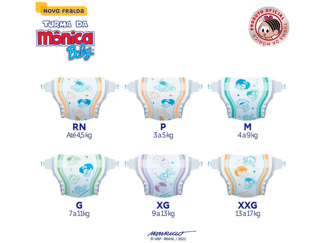 Fralda Turma da Mônica Baby Tam. G 7 a 11kg