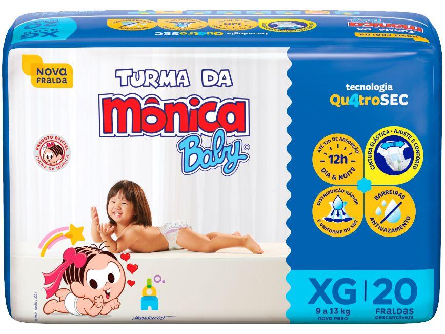 Fralda Turma da Mônica Baby Tam. XG 9 a 13kg 20 Unidades