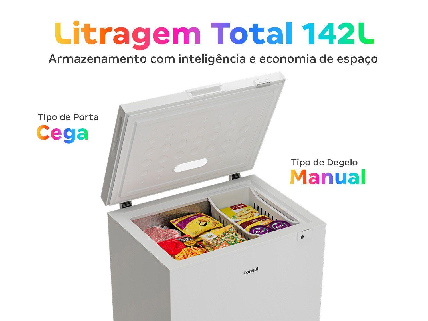 Freezer Horizontal Consul 1 Porta 142L CHA14MB | Shopping | LATAM Pass
