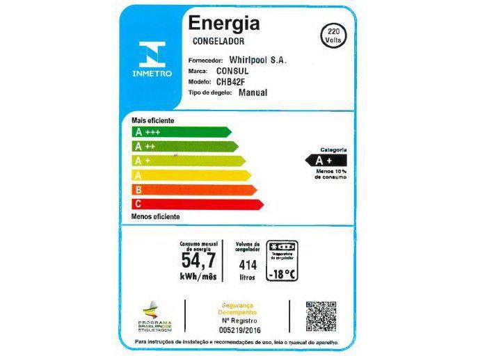 Freezer Horizontal Consul 2 Portas 414L CHB42FBBNA