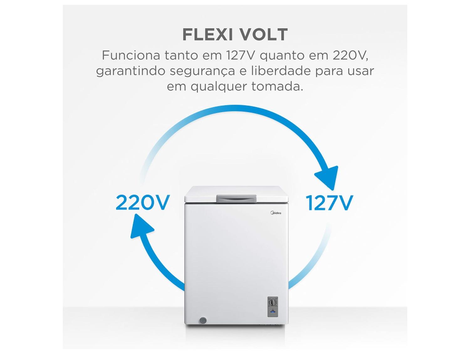 Freezer Horizontal Midea 1 Porta 142L Inverter MDRC207SFZ013
