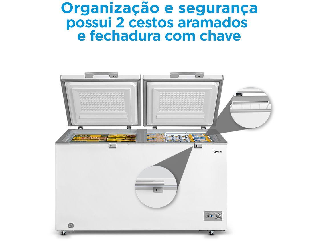 Freezer Horizontal Midea 2 Portas 362L MDRC522FZD011