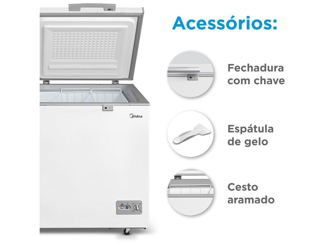 Freezer Horizontal Midea 2 Portas 362L MDRC522FZD011