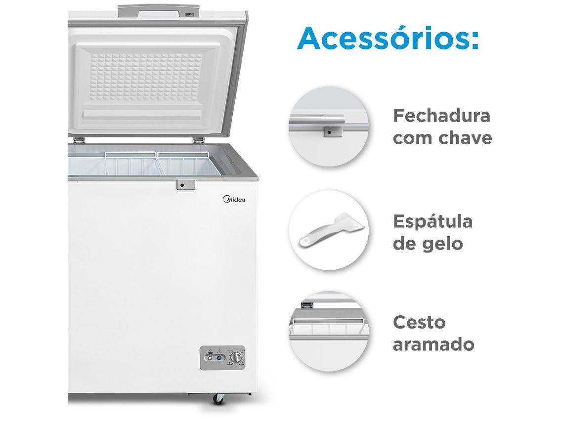 Freezer Horizontal Midea 2 Portas 362L MDRC522FZD012