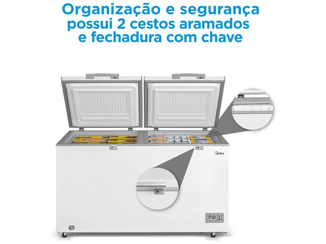 Freezer Horizontal Midea 2 Portas 362L MDRC522FZD012