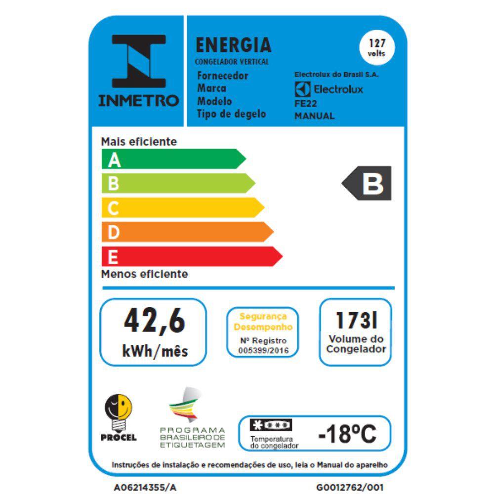 Freezer Vertical Electrolux 173 Litros FE22 Freezer Magazine Luiza