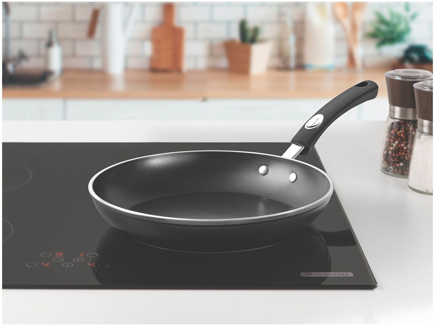 Frigideira Antiaderente Tramontina de Alumínio Mônaco Induction Preta 26cm