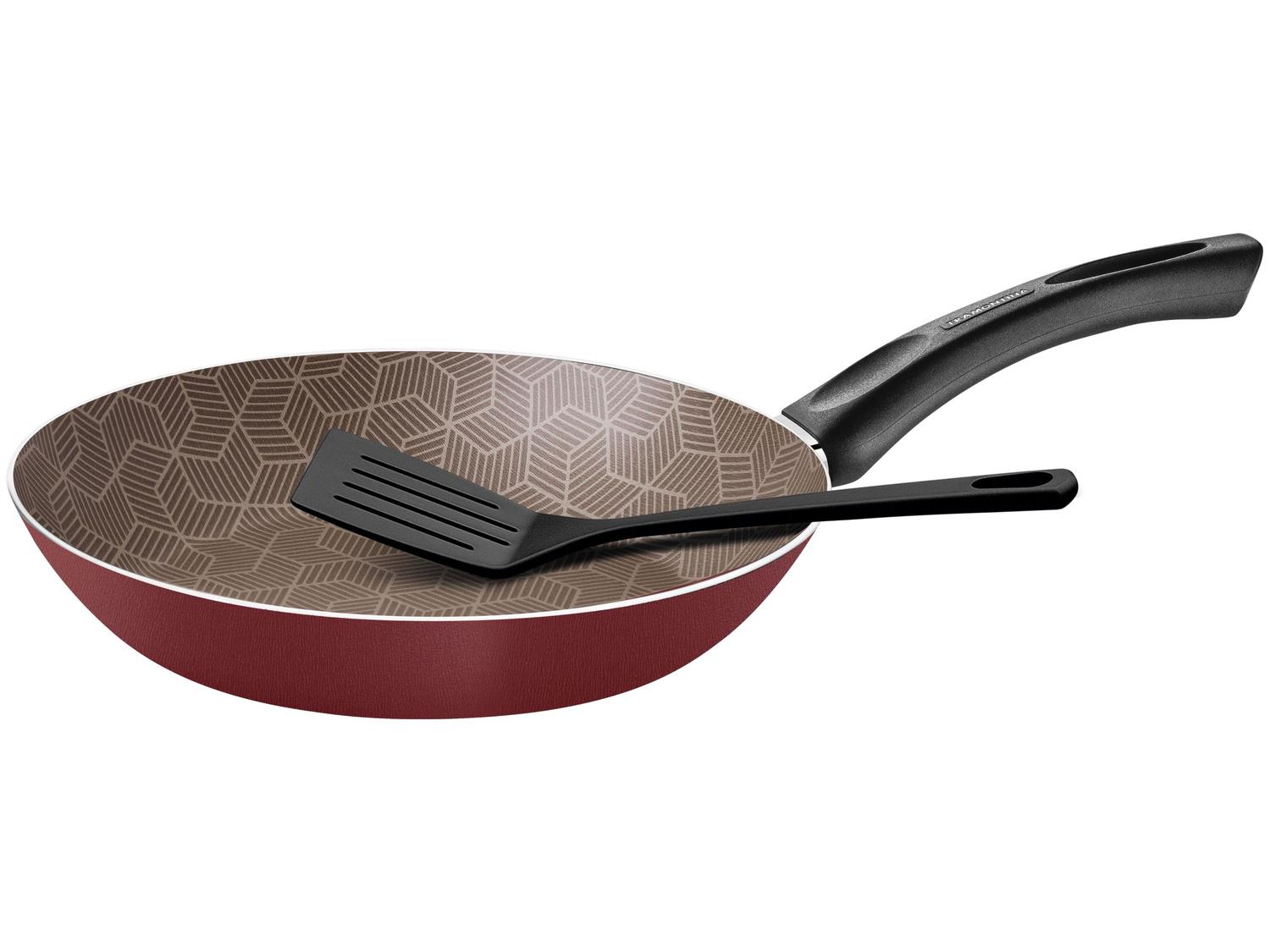 Frigideira Antiaderente Tramontina de Alumínio Paris Vermelho 30cm com Espátula