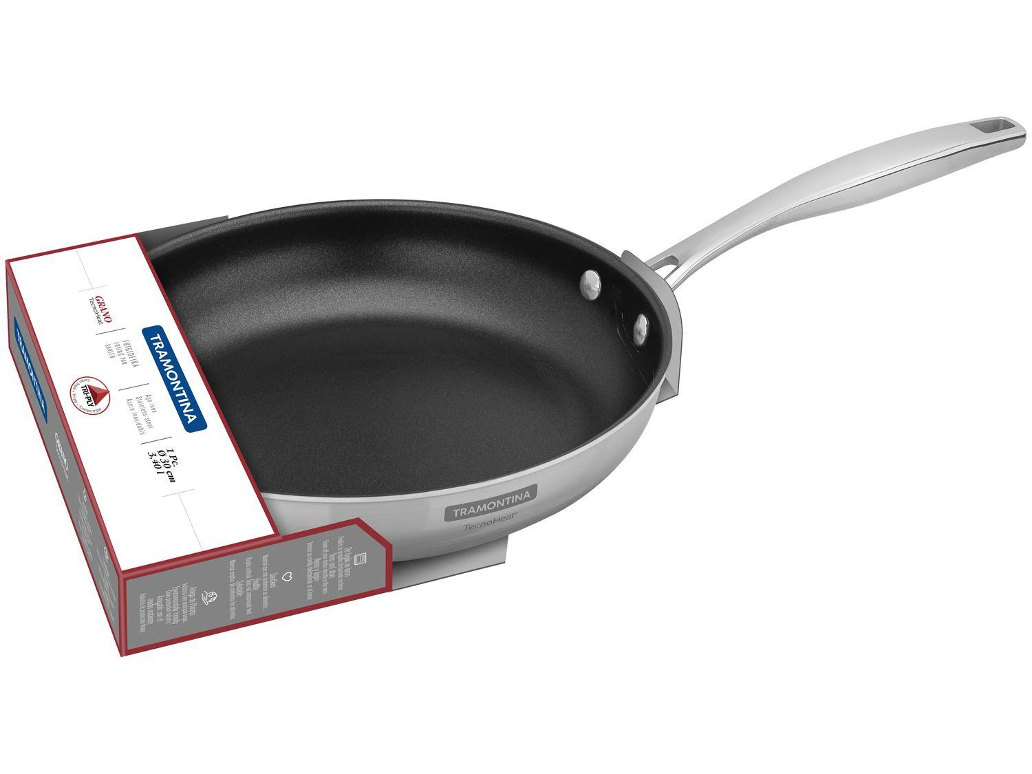 Frigideira Antiaderente Tramontina Inox Fundo Triplo Grano 62155307 30cm