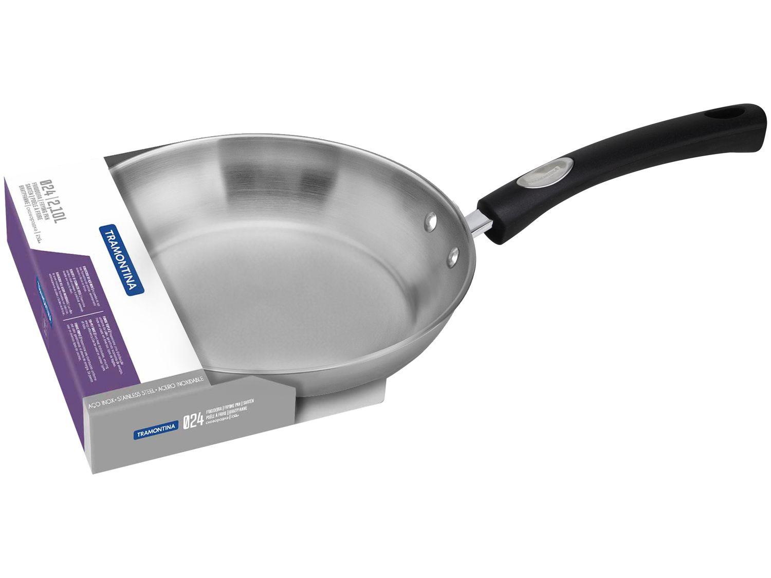 Frigideira Tramontina Inox Fundo Triplo Solar Silicone 62135240 24cm