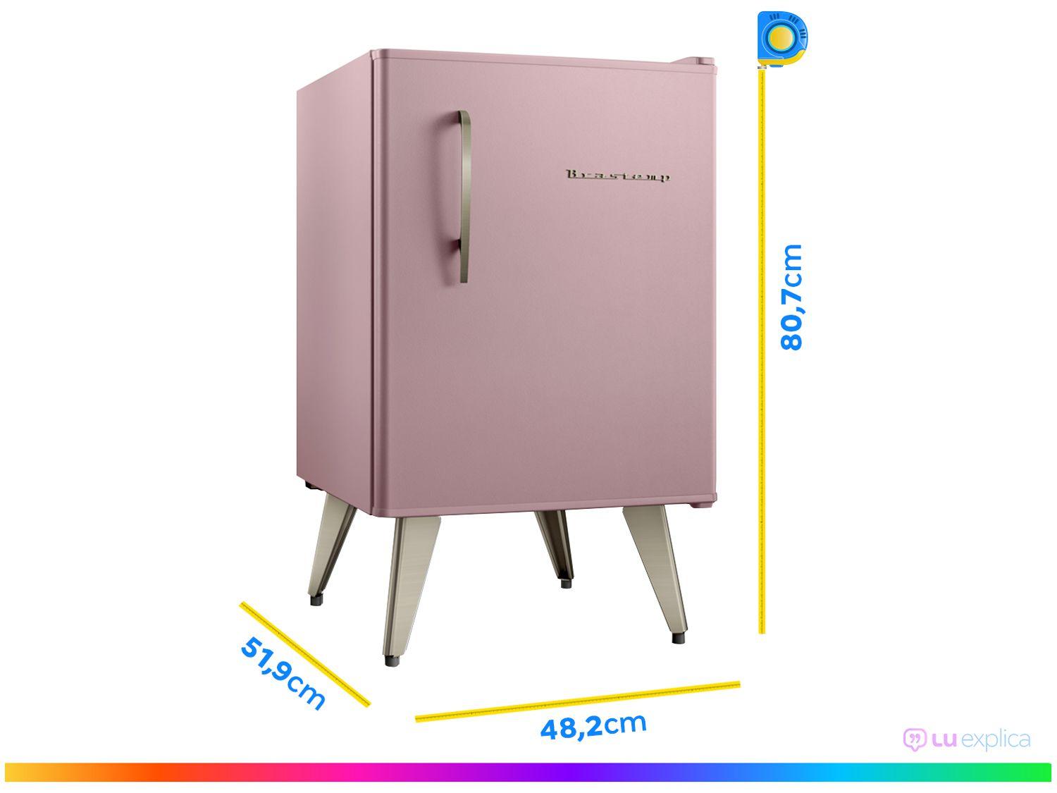 Frigobar Rosa Frigobar Brastemp 76L Rosa Retrô BRA08HO Brastemp
