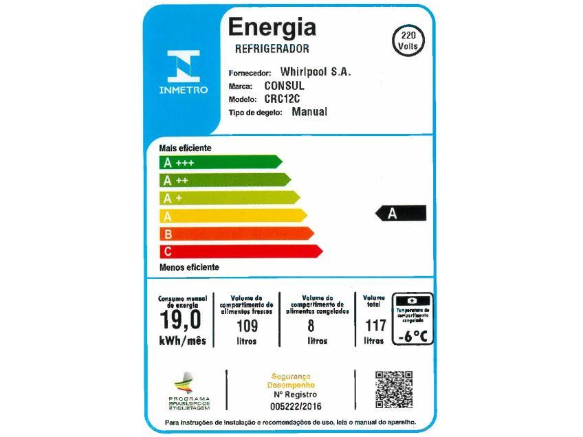 Frigobar Consul 117L Branco com Gaveta CRC12