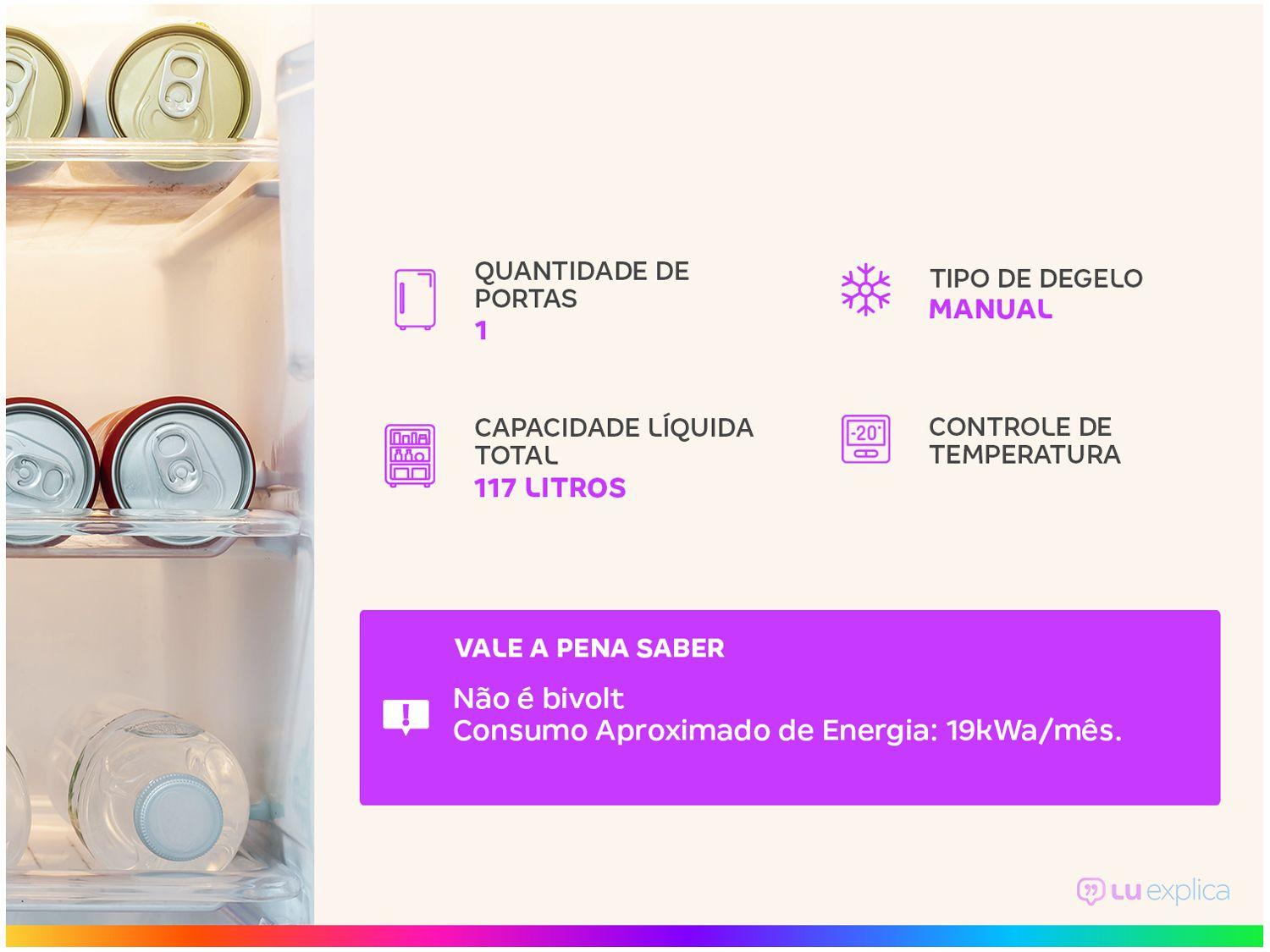 Frigobar Consul 117L Branco com Gaveta CRC12C