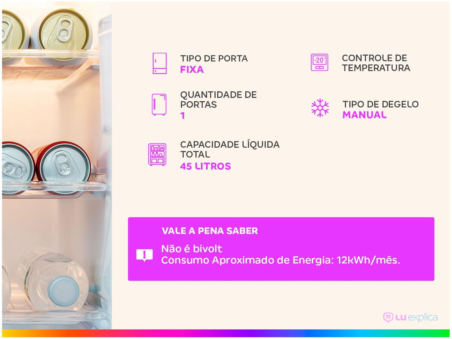 Frigobar Midea 45L Branco