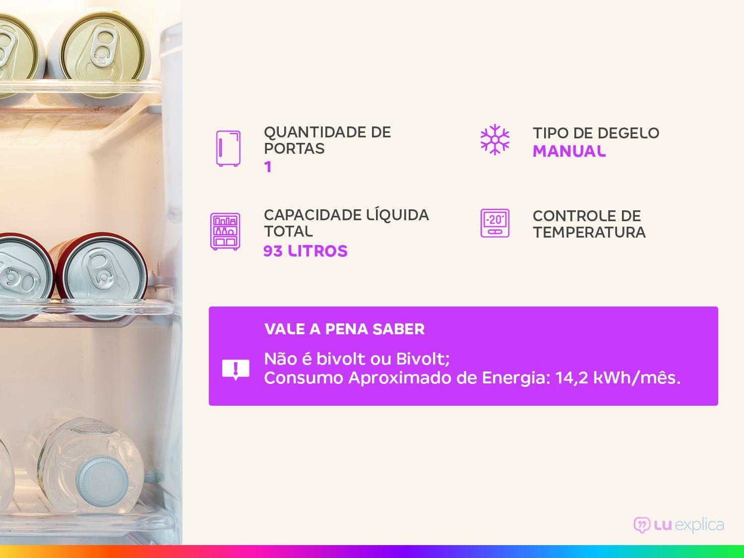 Frigobar Midea 93L Branco